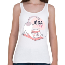 PRINTFASHION Jóga nap - Női atléta - Fehér női trikó