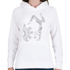 PRINTFASHION Jóga - Női kapucnis pulóver - Fehér