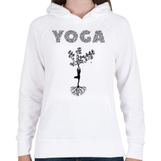 PRINTFASHION Jóga - Női kapucnis pulóver - Fehér