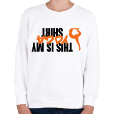 PRINTFASHION Jóga póló - Gyerek pulóver - Fehér gyerek pulóver, kardigán