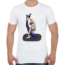 PRINTFASHION Jóga póz - Férfi póló - Fehér