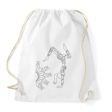 PRINTFASHION Jóga - Sportzsák, Tornazsák - Fehér tornazsák