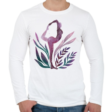 PRINTFASHION Jógás póz - Férfi hosszú ujjú póló - Fehér férfi póló