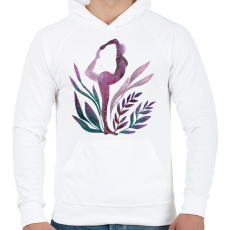 PRINTFASHION Jógás póz - Férfi kapucnis pulóver - Fehér