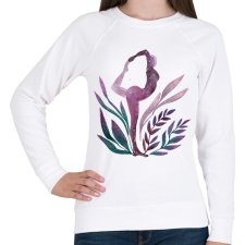 PRINTFASHION Jógás póz - Női pulóver - Fehér női pulóver, kardigán