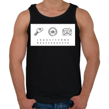 PRINTFASHION Jogosítvány megszerezve - Férfi atléta - Fekete atléta, trikó
