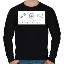 PRINTFASHION Jogosítvány megszerezve - Férfi pulóver - Fekete férfi pulóver, kardigán