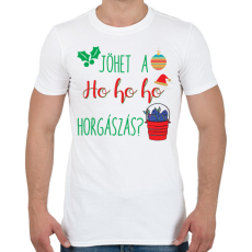 PRINTFASHION Jöhet a ho ho horgászás - Férfi póló - Fehér