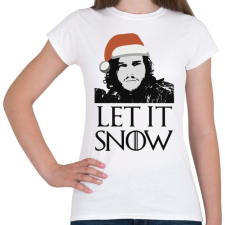 PRINTFASHION John Snow - Let it snow - Női póló - Fehér női póló