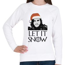 PRINTFASHION John Snow - Let it snow - Női pulóver - Fehér női pulóver, kardigán