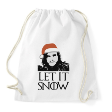 PRINTFASHION John Snow - Let it snow - Sportzsák, Tornazsák - Fehér tornazsák