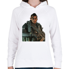 PRINTFASHION John "Soap" Mactavish - Női kapucnis pulóver - Fehér női pulóver, kardigán