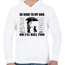 PRINTFASHION John Wick dog - Férfi kapucnis pulóver - Fehér
