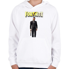PRINTFASHION John Wick " The Reaper" Fortnite - Gyerek kapucnis pulóver - Fehér gyerek pulóver, kardigán