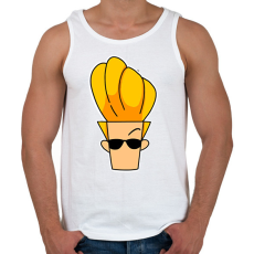 PRINTFASHION johnny bravo - Férfi atléta - Fehér
