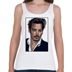 PRINTFASHION Johnny Depp - Női atléta - Fehér