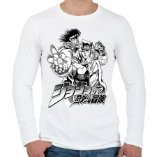 PRINTFASHION JoJo’s Bizarre Adventure - Férfi hosszú ujjú póló - Fehér férfi póló