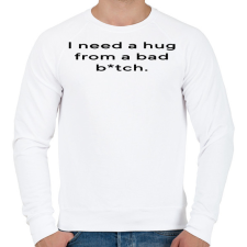 PRINTFASHION Joke. - Férfi pulóver - Fehér férfi pulóver, kardigán