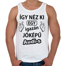 PRINTFASHION Jóképű audis - Férfi atléta - Fehér