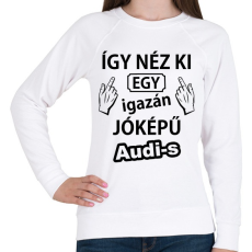 PRINTFASHION Jóképű audis - Női pulóver - Fehér