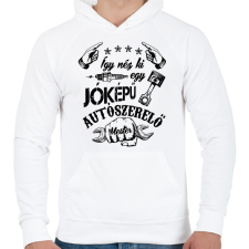 PRINTFASHION Jóképű autószerelő - Férfi kapucnis pulóver - Fehér férfi pulóver, kardigán