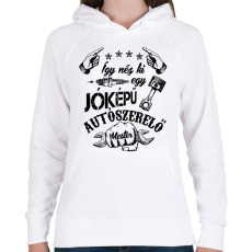 PRINTFASHION Jóképű autószerelő - Női kapucnis pulóver - Fehér