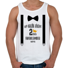 PRINTFASHION Jóképű fiatalember - Számmal - Férfi atléta - Fehér