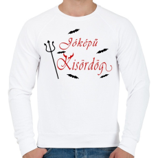 PRINTFASHION Jóképű kisördög - Férfi pulóver - Fehér