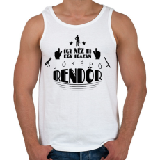 PRINTFASHION Jóképű rendőr - Férfi atléta - Fehér