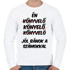 PRINTFASHION Jól bánok a számokkal - Férfi pulóver - Fehér férfi pulóver, kardigán