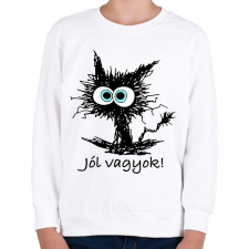 PRINTFASHION Jól vagyok - Gyerek pulóver - Fehér gyerek pulóver, kardigán
