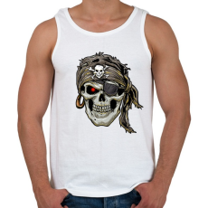 PRINTFASHION Jolly Roger kalóz - Férfi atléta - Fehér