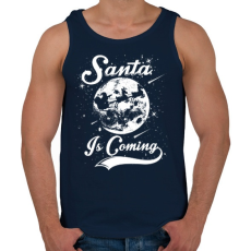 PRINTFASHION Jön a Mikulás - Férfi atléta - Sötétkék