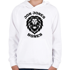 PRINTFASHION Jon Jones Bones - Gyerek kapucnis pulóver - Fehér gyerek pulóver, kardigán