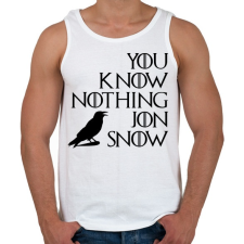 PRINTFASHION JON SNOW - Férfi atléta - Fehér atléta, trikó