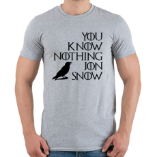PRINTFASHION JON SNOW - Férfi póló - Sport szürke