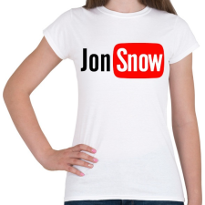 PRINTFASHION Jon Snow youtube - Női póló - Fehér női póló