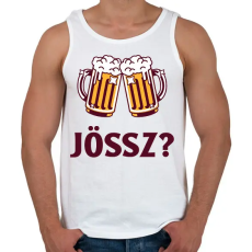 PRINTFASHION Jössz sörözni? - Férfi atléta - Fehér