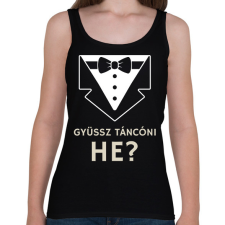 PRINTFASHION Jössz táncolni? - Női atléta - Fekete női trikó