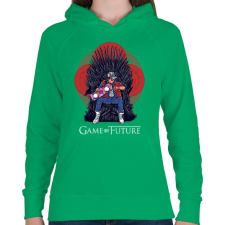 PRINTFASHION Jövő játéka - Női kapucnis pulóver - Zöld női ruházati kiegészítő