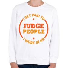 PRINTFASHION Judge people - HR - Gyerek pulóver - Fehér gyerek pulóver, kardigán