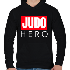 PRINTFASHION JUDO HERO - Férfi kapucnis pulóver - Fekete