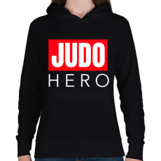 PRINTFASHION JUDO HERO - Női kapucnis pulóver - Fekete