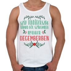 PRINTFASHION Juhász Gyula - Karácsony felé - Férfi atléta - Fehér