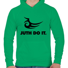 PRINTFASHION Juht do it - Férfi kapucnis pulóver - Zöld