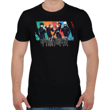 PRINTFASHION Jujutsu Kaisen csapat - Férfi póló - Fekete férfi póló