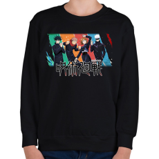 PRINTFASHION Jujutsu Kaisen csapat - Gyerek pulóver - Fekete
