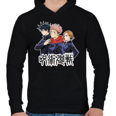 PRINTFASHION Jujutsu Kaisen - Férfi kapucnis pulóver - Fekete