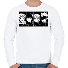 PRINTFASHION Jujutsu Kaisen - Férfi pulóver - Fehér