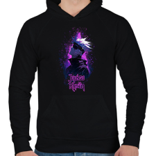 PRINTFASHION Jujutsu Kaisen GOJO - Férfi kapucnis pulóver - Fekete férfi pulóver, kardigán